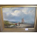 R BRIDGEHOUSE 1865
Beach Scene with Sailing Boats and Figures
Oil on Panel
29cm x 44cm