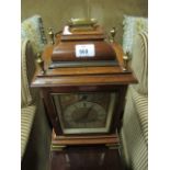 A FINE EDWARDIAN MAHOGANY BRASS MOUNTED BRACKET CLOCK the rectangular case with brass and silver