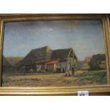 H VAN HAGENDOREN DUTCH SCHOOL
Figures before a Barn
Signed Lower Left
Oil on Canvas
28cm x 40cm