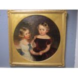 THOMAS WALLEY 1817-1878
Portraits of Children in Circular Spandrils
A Pair
Oils on Canvas
63cm x