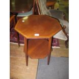 AN EDWARDIAN MAHOGANY AND SATINWOOD INLAID OCCASIONAL TABLE the rectangular shaped top raised on