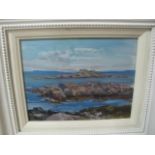 DIARMUID LARKIN IRISH SCHOOL
Rocky Seascape
Oil on Panel 
Signed Lower Right
18cm x 24cm