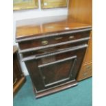 A VICTORIAN MAHOGANY PEDESTAL the rectangular top with a gadrooned rim and frieze drawer above a