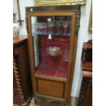 A CONTINENTAL KINGWOOD AND GILT BRASS MOUNTED CHINA DISPLAY CABINET the rectangular top with brass