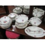 A THIRTY FIVE PIECE CZECHOSLOVAKIAN PORCELAIN DINNER SERVICE the white ground with gilt border and