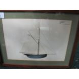 FOUR VARIOUS PICTURES to include a pair of coloured prints, study of yachts,