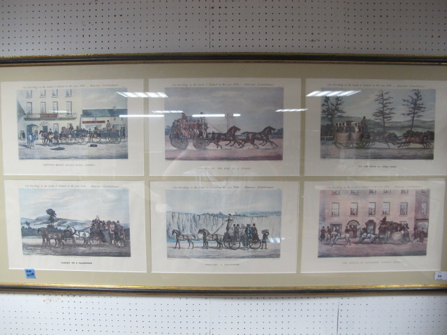 BIANCONIS
Coaching Scenes
Coloured Prints
A Set of Six in Framed Ebonised and Parcel Gilt