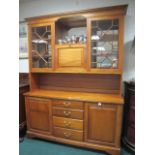 A MAHOGANY WALL CABINET the dentil moulded cornice above an open shelf with hinged compartment