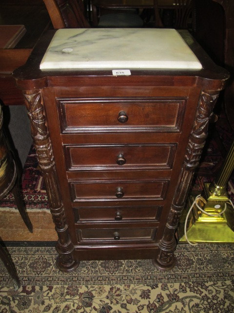 A PAIR OF BEECHWOOD CHESTS each of rectangular outline with eared corners surmounted with a white