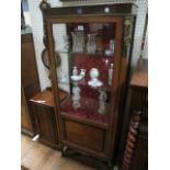 A CONTINENTAL KINGWOOD AND GILT BRASS MOUNTED CHINA DISPLAY CABINET the rectangular top with brass