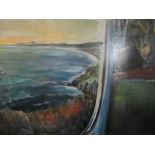 TOM BYRNE IRISH SCHOOL 20TH CENTURY
On the Dart at Killiney Bay
Oil on Canvas
Signed Lower