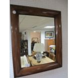 A REGENCY ROSEWOOD FRAME converted to a mirror 60cm x 50cm