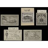 Samoa. 1948 -57 group of five photographic essays for 1949 5d, 1958 Parliament set of three with