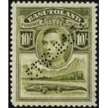 Basutoland. 1938 definitive set of eleven perforated SPECIMEN Type W8a, fine mint with some minor