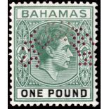Bahamas. 1938-46 set of fourteen perforated SPECIMEN Type D20 or D21, fine mint, ex Abaco. SG 149s-