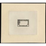 Bahamas. 1948 Eleuthera Die Proof of frame in black on wove paper, sunk on card (Stage 6), ex