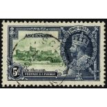 Ascension. 1935 5d Jubilee used with Plate '2A' R10/6 kite and vertical log, very fine with a couple