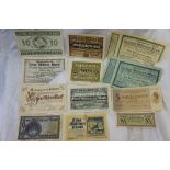 A collection of 1920s German paper money