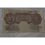 Bank of England Peppiat 10 shilling note violet Z93E