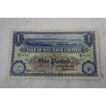 Isle of Man Bank Limited, Douglas, £1 note dated 18th October 1952, signed by J.N. Ronan & R.H.