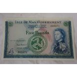 Isle of Man Government £5 note, signed by Lieut. Governor P.H.G Stallard, No. 399271