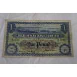 Isle of Man Bank Limited, Douglas, £1 note dated 7th January 1948, Signed by J.N. Ronan & R.H. Kelly
