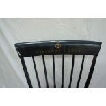 Steinway & Sons, kitchen chair, black lacquered, for Bill Garlick