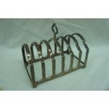 20thC six-slice toast rack, Birmingham 7ozt, makers Aspreys