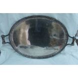 Early 20thC oval silver plated tea caddy