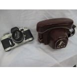 Alpa reflex 35mm camera Model 6, no. 37452 in original brown leather case