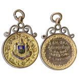 Early F.A. Challenge Cup Gold Medal -- Issued to Famed Sheffield United Footballer Ernest Needham --