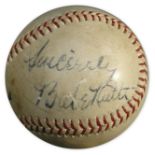 Babe Ruth Signed Baseball -- ''Sincerely / Babe Ruth'' -- With JSA LOA Babe Ruth hand signed