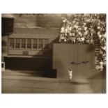 Willie Mays Signed ''Catch'' Photo -- 16'' x 20'' of Mays' Incredible 1954 World Series Catch --