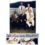 Cooperstown Hall of Fame Induction 8'' x 10'' Photo Signed by HOFers Bowie Kuhn, Monte Irvin, A.