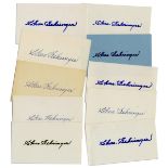 Lot of 10 Index Cards Signed by HOFer Charles Gehringer Charles Gehringer signed index cards. The