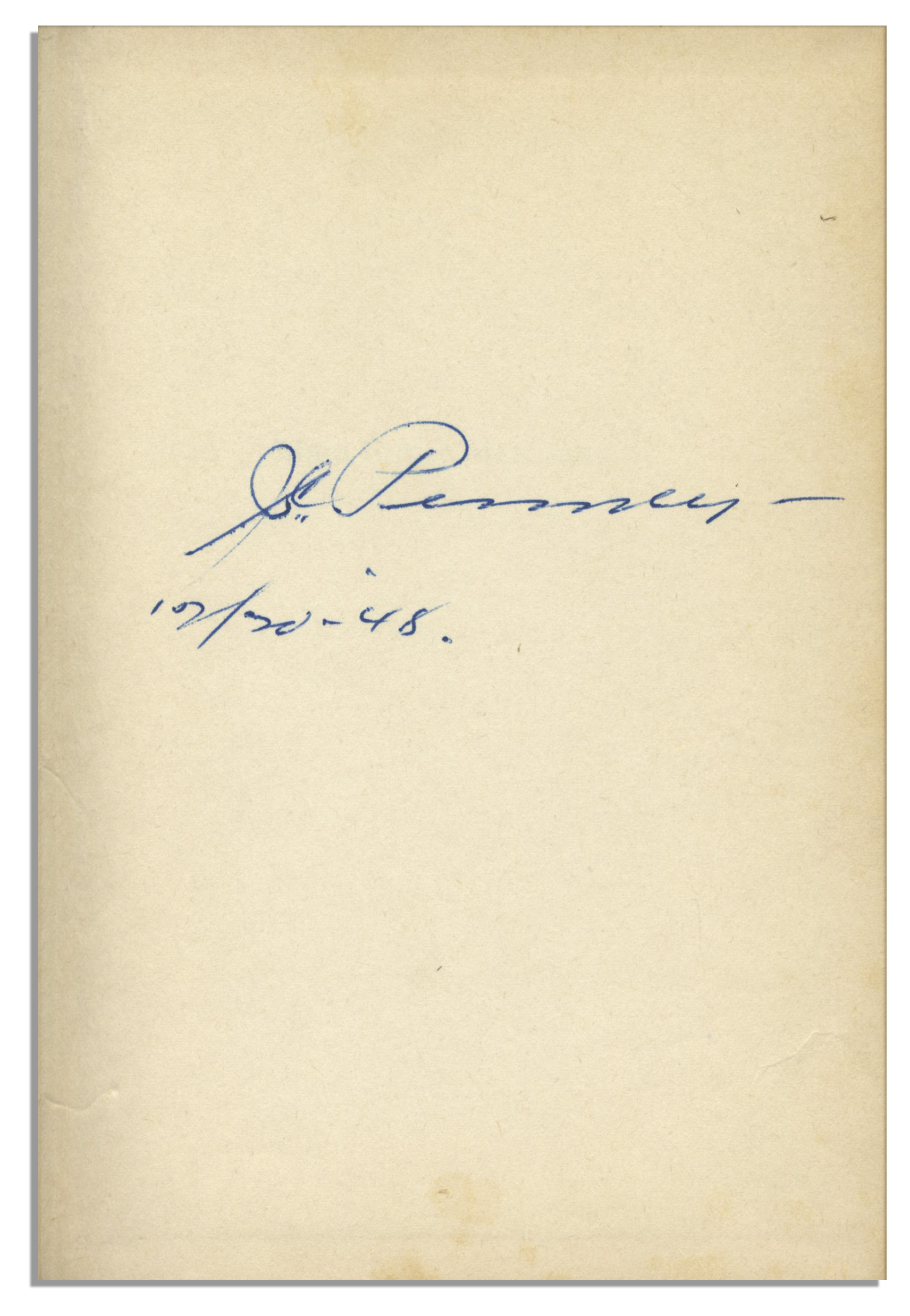 First edition of ''Main Street Merchant - The J.C. Penney Story'', signed by J.C. Penney in 1948. - Image 6 of 7