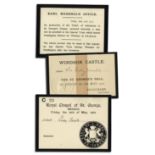 Ticket and materials for admission to the burial of King Edward VII, held on 20 May 1910 at St.