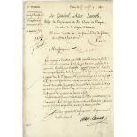 Document signed by Alexandre Lameth, General Rochambeau's aide-de camp during the American