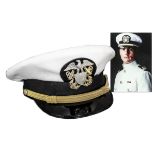 Tom Cruise Officer's cap from his role in ''A Few Good Men''. White peaked cap features a shiny