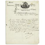 Autograph letter signed by Etienne Eustache Bruix, a French revolutionary General given charge of