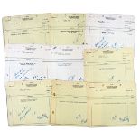 Collection of 9 invoices detailing payment to Ingrid Bergman from The Selznick Studio, dated 1943-