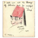 Henry Clive signed drawing with inscription to Mary MacArthur, daughter of actress Helen Hayes.