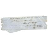 Charles Goodyear autograph note signed. The rubber industry innovator and Goodyear Tires founder