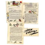 Dick Calkins hand-illustrated typed letter signed. Letter on the famed ''Buck Rogers'' cartoonist'