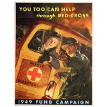 Art, Art Autographs, Comic Art & Photography Dramatic 1949 Red Cross Poster -- ''You Too Can