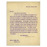 Presidential & Political Memorabilia & Autographs 1896 Letter Regarding Presidential Succession in