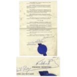 World Leaders Rare Fidel Castro Document Signed as Cuba's Prime Minister in 1959, the ''Year of