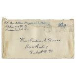 World War I & II Rene Gagnon Signed Envelope From 1943 While a WWII Marine -- With His Full Name &