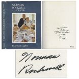 Art, Art Autographs, Comic Art & Photography Norman Rockwell Signed Copy of His Biography, ''