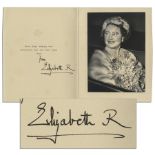 Royalty Royal Christmas Card Signed by The Queen Mother in 1959 Christmas card signed ''Elizabeth